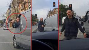 Ümraniye’de trafikte ön kesme ve tehdit kamerada: Görüntüyü sil