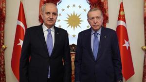Cumhurbaşkanı Erdoğan, TBMM Başkanı Kurtulmuşu kabul etti