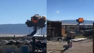 ABD Hava Kuvvetlerine ait F-16 düştü Dehşet anları kamerada