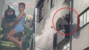 Gaziosmanpaşada panik 4 katlı binada yangın çıktı
