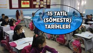 TARİHLER BELLİ OLDU 15 TATİL (SÖMESTR) NE ZAMAN Yarıyıl tatili ne zaman başlayacak, karneler hangi tarihte verilecek İkinci dönem başlangıç tarihi...