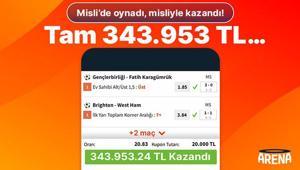 Misli’de oynadı, misliyle kazandı Tam 343.953 TL…