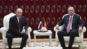 Türkmenistanda diplomasi trafiği Erdoğan ile Putin görüştü