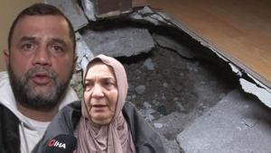 Yer: İstanbul Daire sakini şoke oldu: ‘Salonun ortasında bir çukur oluştu’