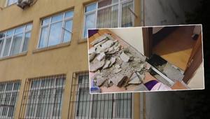 Fatihte 4 katlı binada panik Zeminde çökme meydana geldi