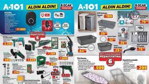 YENİ HAFTANIN A101 AKTÜEL KATALOĞU (8 OCAK) A101 Aldın Aldın 8 Ocak Perşembe aktüel kataloğunda bu hafta hangi ürünler var Kablolu Elektrikli Araç Şarj İstasyonu, Şarjlı Vidalama, Multimetre, Elektronik Para Kasası...