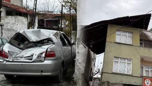 Gaziosmanpaşada binanın çatısı uçtu Facianın eşiğinden dönüldü