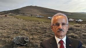Ankarada düşen uçak Bakan Uraloğlu: Karakutu İngilterede incelenecek