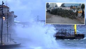 İstanbulu şiddetli fırtına vurdu: Ağaçlar devrildi, seferler iptal