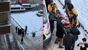 Üzerine buz sarkıtı düşen 5inci sınıf öğrencisi ağır yaralandı