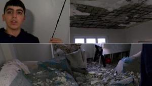 Saniyelerle hayatta kaldılar Esenlerde bir dairenin tavanı çöktü