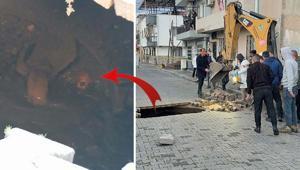 Manisada çöken yolda şoke eden gelişme İnsan kafatası ve kemikler bulundu