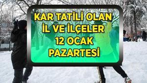 GÜNCEL KAR TATİLİ HABERLERİ: 12 Ocak Pazartesi hangi il ve ilçelerde okullar tatil edildi