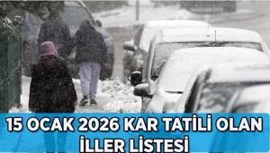 15 OCAK OKULLAR TATİL Mİ 2026 Okullar tatil edildi mi, okul var mı, hangi illerde tatil oldu Perşembe kar tatili olan iller ve ilçeler