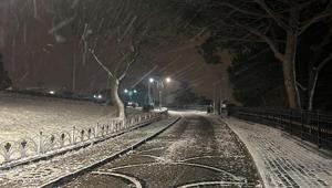İstanbulda kar yağışı gece boyunca sürdü