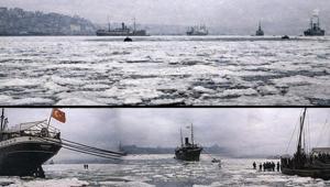 Boğazı buz üstünden yürüyerek geçmişler 120 yılda 2 kez geldi: Sibirya kışı masum kalır