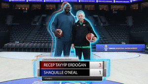 Cumhurbaşkanı Erdoğan, Shaquille O’nealı serbest atışta geçti