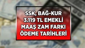 3.119 TL EMEKLİ MAAŞ ZAM FARKI ÖDEME TARİHİ açıklandı mı En düşük emekli maaşı 20 bin TL oldu mu, TBMM Genel Kurulunda kabul edildi mi SSK, Bağ-Kur zamlı emekli maaşı ödeme tarihleri...