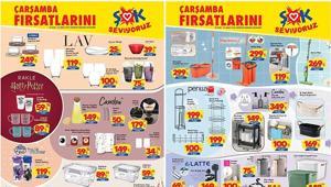 28 OCAK ŞOK AKTÜEL KATALOĞU SATIŞTA ŞOK 28 Ocak-3 Şubat aktüel kataloğunda bu hafta hangi ürünler satışa çıktı Hamur Yoğurma Makinesi, Çay Makinesi, Sürgülü Aspiratör, Şarjlı Su Pompası, Şarjlı Saç Sakal Kesme Makinesi
