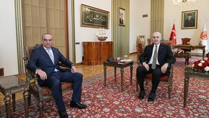 TBMM Başkanı Kurtulmuş, Tacikistanın Ankara Büyükelçisi İmomiyi kabul etti