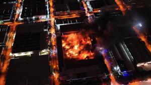 Bursa Nilüferde fabrikada yangın çıktı