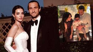 Mylan 1 yaşında Melisa Aslı Pamuk ve Yusuf Yazıcıdan aile pozu