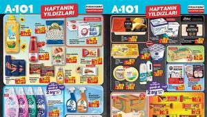 A101 YENİ AKTÜEL KATALOGLAR 31 Ocak-6 Şubat A101 Haftanın Yıldızları kataloğunda hangi ürünler satışa sunuldu Ayçiçek Yağı, Kuru Fasulye, Makarna, Sıvı Çamaşır Deterjanı, Beyaz Peynir...