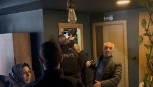 Restoranda temizlik faciası Havalandırma boşluğuna düştü, halatla kurtarıldı