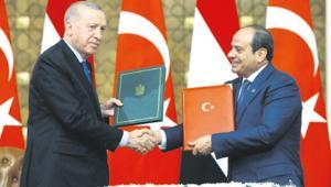 Cumhurbaşkanı Erdoğan Mısır’da Sisi ile bir araya geldi Ortak gündemimiz Filistin davası