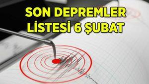 SON DEPREMLER LİSTESİ En son nerede kaç şiddetinde deprem oldu Kandilli Rasathanesi/AFAD yeni son depremler listesi...