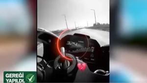 Bakan Yerlikaya duyurdu Otoyolda 324 km hız yapan sürücü yakalandı