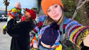 Gizem Karaca ve kızı Leyla Yazdan iç ısıtan kare