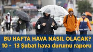 KUVVETLİ SAĞANAK KAPIDA Bu hafta hava nasıl olacak, yağış var mı 10 - 13 Şubat hava durumu raporu İstanbul, Ankara, İzmir...