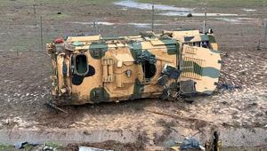 Gaziantepte askeri araç şarampole devrildi 10 yaralı