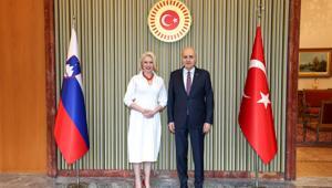 TBMM Başkanı Kurtulmuş, Slovenya Meclis Başkanı Zupančič ile görüştü