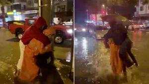 Osmaniye’de sağanak ve fırtına; ekipler mahsur kalanları sırtında taşıdı