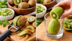 Kiviyi saniyeler içinde kabuğundan ayırıyor Bir su bardağı işi çözüyor