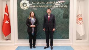 Bakan Kurum, Afyonkarahisar Belediye Başkanı Burcu Köksal’ı kabul etti