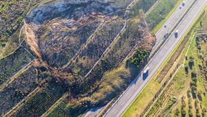 İstanbul-İzmir Otoyolu’nda heyelan 3 şerit trafiğe kapandı