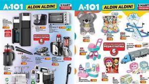 YARIN RAFLARDA SATIŞTA A101 5 MART AKTÜEL KATALOĞU | A101 Aldın Aldın 5 Mart Perşembe aktüel kataloğunda hangi ürünler satışa çıkacak Katı Meyve Sıkacağı, Çay Makinesi, 3 Musluklu Sebil, Overlok Makinesi, Doğrayıcı...