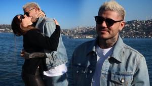 Boğazda romantik anlar Icardi, nişanlısı China Suarezi öpücük yağmuruna tuttu