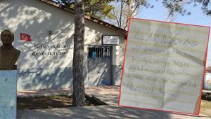 Yer: Eskişehir İlkokul kapısına tehdit mektubu bıraktı
