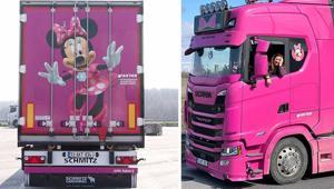 Pembe TIRıyla Avrupaya açıldı, gören bir daha bakıyor: Şaşırıyorlar