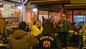 Oyuncu Ufuk Bayraktar ile Taksimde yürüyüşe katılan kadınlar arasında gerginlik