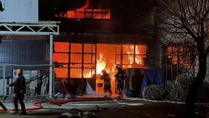 Kayseri’de mobilya atölyesinde yangın