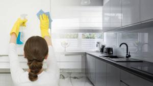 Parlak mutfak dolapları böyle temizleniyormuş Parmak izi ve su lekelerine son