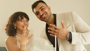 Tuğba Yılmazın mutlu günü Alperen Sazlı ile evlendi