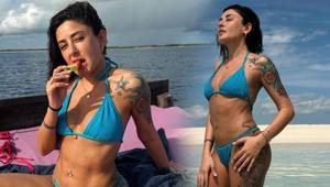 Melek Mossonun tatil paylaşımı tepki çekti: Saygın olsun