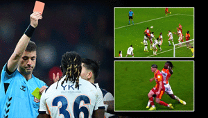 Galatasaray-Başakşehir maçının tartışmalı pozisyonlarını eski hakemler yorumladı İkinci sarı kart kararında ikiye bölündüler