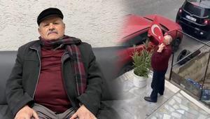 Soğuk havaya rağmen aşağı indi Yerde bulduğu Türk bayrağını öperek astı